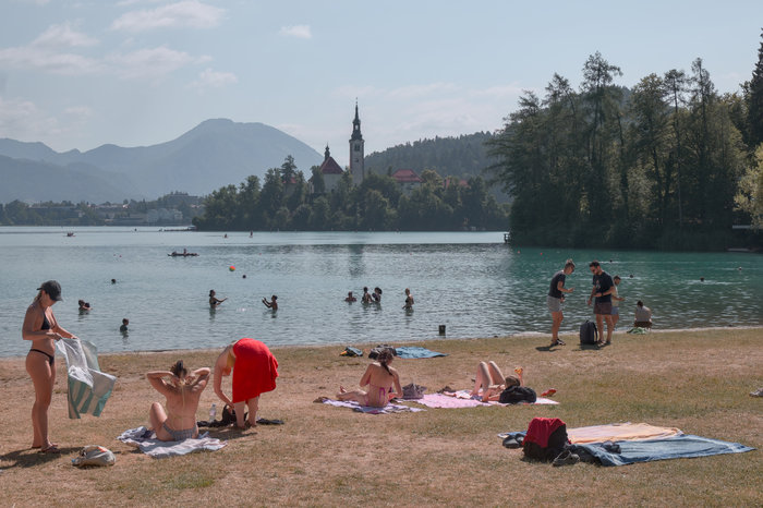 Heat wave at lake Bled