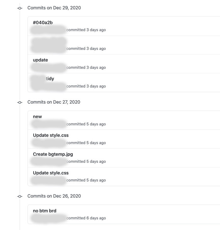 Horrible commit messages